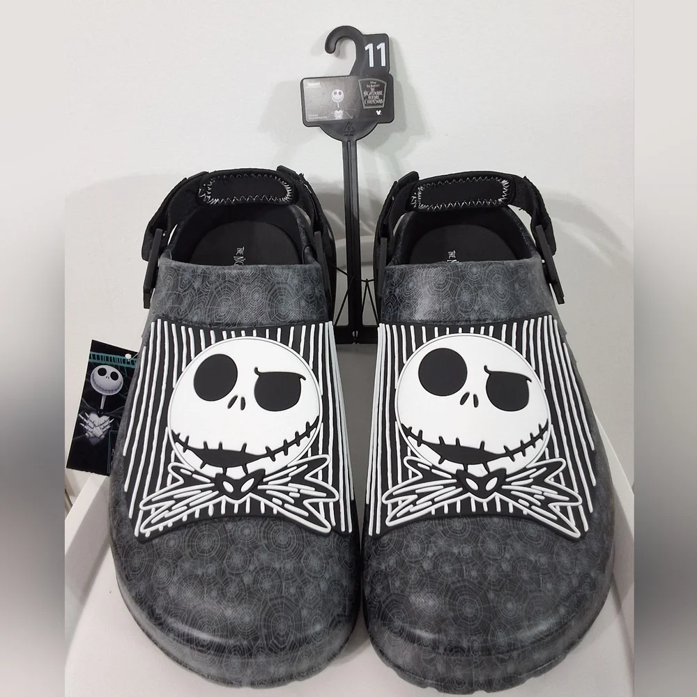 NWT Disney The Nightmare Before Christmas Jack Skellington Men's Clogs, Size 11